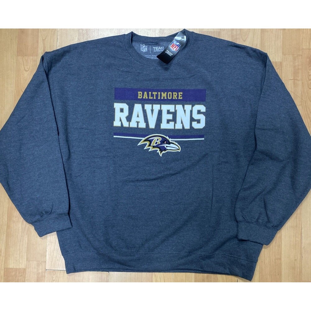 NFL Baltimore Ravens Men’s 2XL Gray Crewneck Sweatshirt